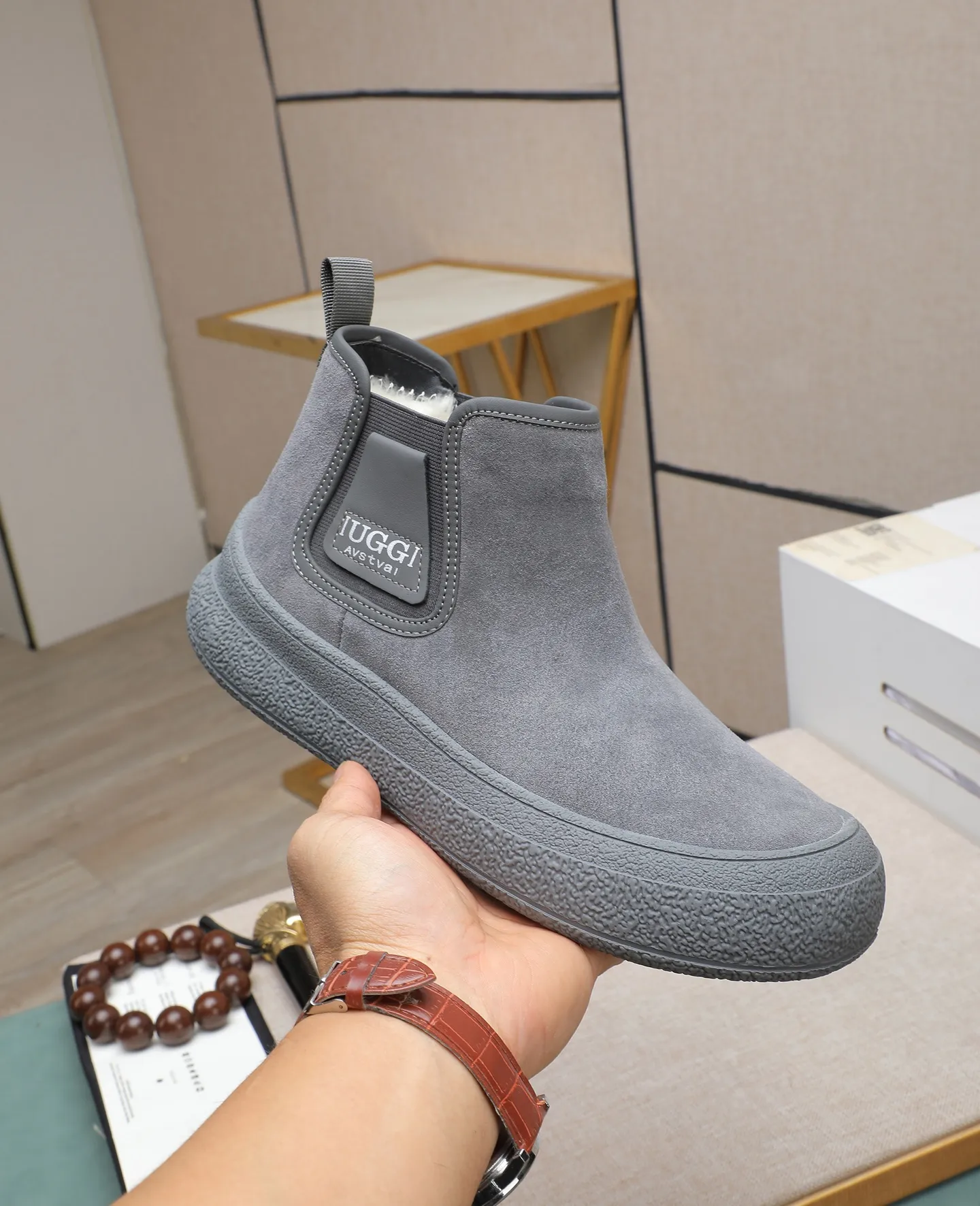 Men's shoes 💰580 IUGGI new retro presbyopia men's shoes, casual and versatile, full of high-end sense, fashionable, luxury and personalized style, joint model, retro presbyopia factor, full of handsome style, first layer suede cowhide, lining wool, rubber outsole, light and non-slip size: 39-44